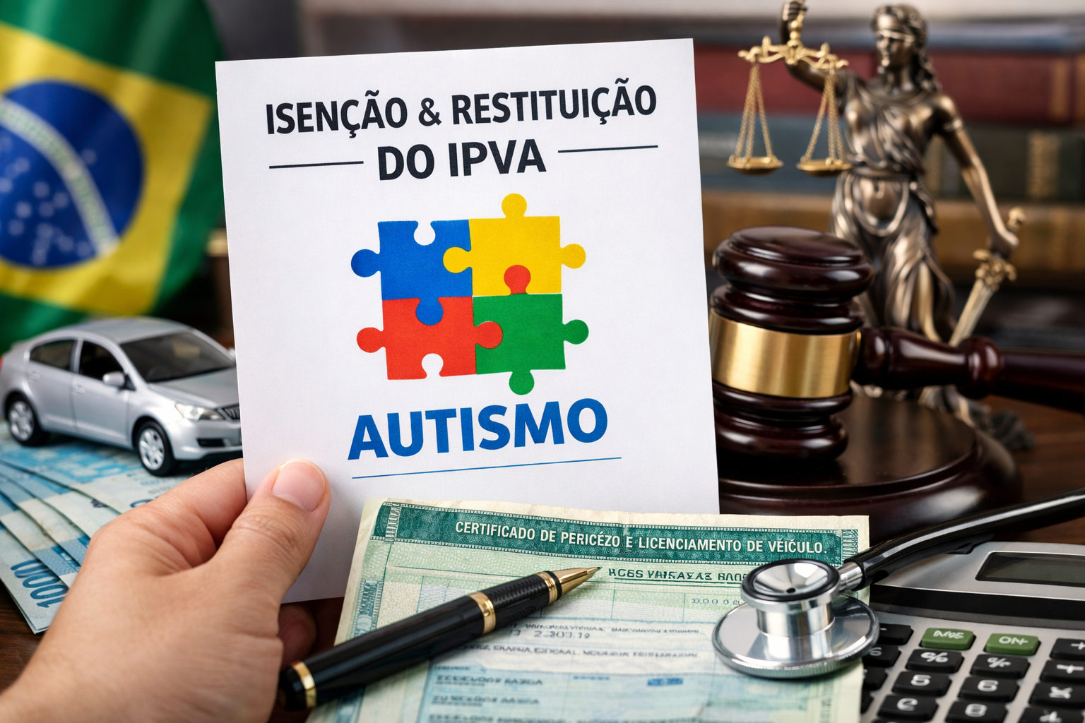 Pais e responsáveis por pessoas com autismo podem recorrer à Justiça para isenção e devolução do IPVA